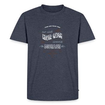 Apprentice Mason Chainsaw Carpenter - Men's Premium Organic T-Shirt - heather denim - Front - Nico (187cm)