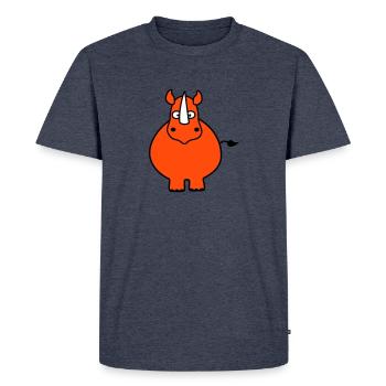 Rhino - T-shirt Premium bio Homme - bleu jeans  - Devant - Nico (187cm)