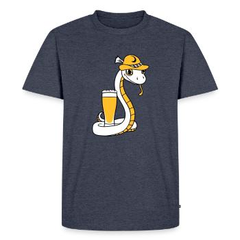 beer bavaria alcohol drinking party celebration - Men's Premium Organic T-Shirt - heather denim - Front - Nico (187cm)