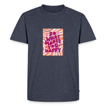 makes you happy - T-shirt Premium bio Homme - bleu jeans  - Devant - Nico (187cm)