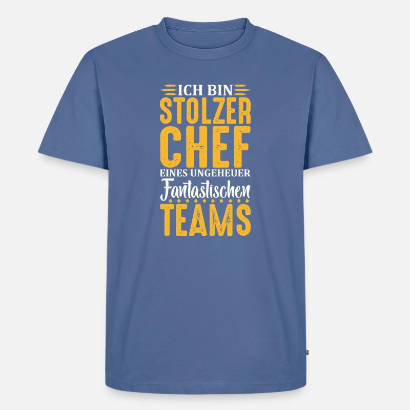 Stolzer Chef Chef Mann Abteilungsleiter Teamchef - Männer Premium Bio T-Shirt - Taubenblau