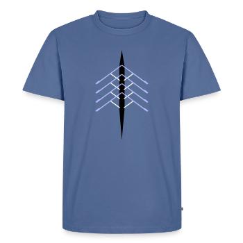 Quad à rames - T-shirt Premium bio Homme - bleu pigeon - Devant - Nico (187cm)