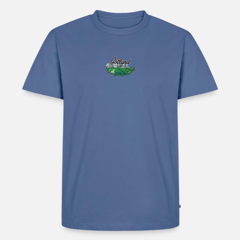 Das ist Gotland - Der Ringwall - Männer Premium Bio T-Shirt - Taubenblau