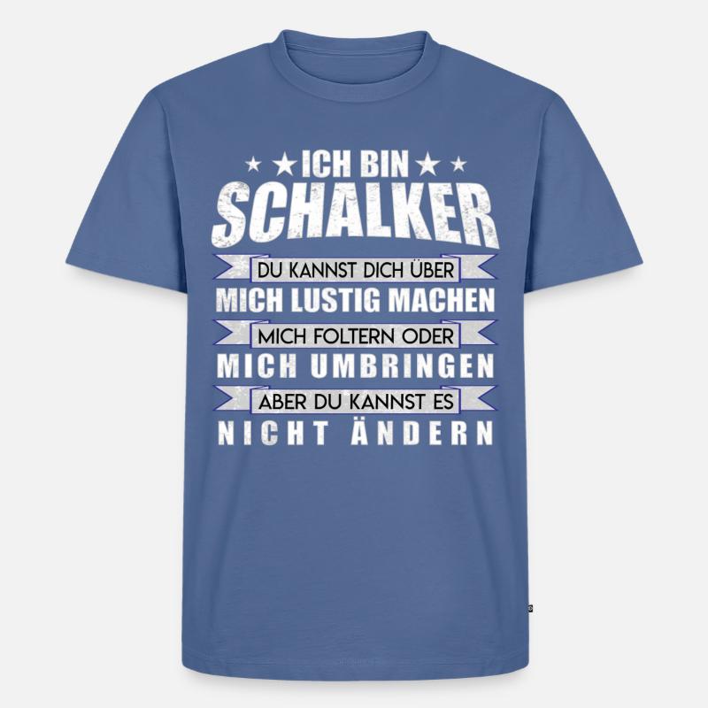 Ich bin Schalker | Fan Design Geschenkidee - Männer Premium Bio T-Shirt - Taubenblau