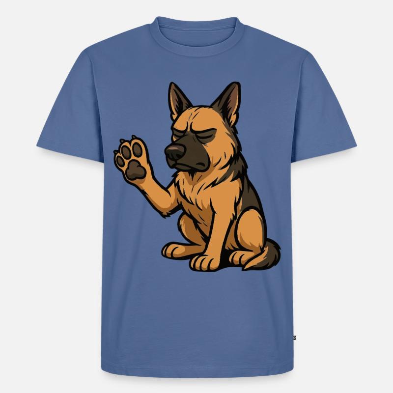Deutscher Schäferhund Schäferhunde Schäferhunde - Männer Premium Bio T-Shirt - Taubenblau