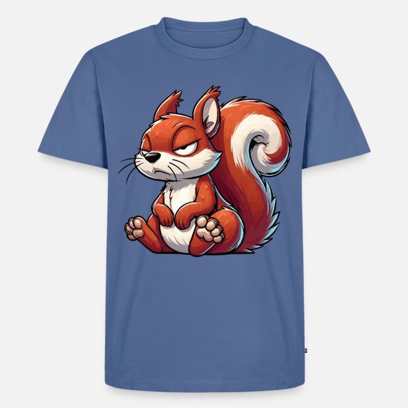 Eichhörnchen Eichhorn Eichhörnchenliebhaber Nager - Männer Premium Bio T-Shirt - Taubenblau