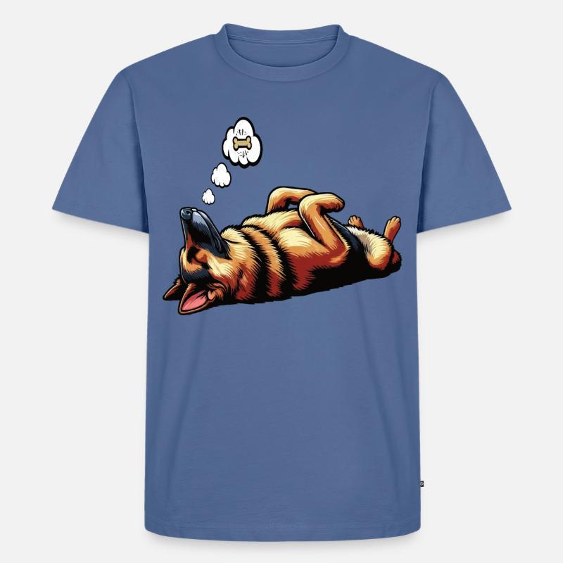Deutscher Schäferhund Schäferhunde Schäferhunde - Männer Premium Bio T-Shirt - Taubenblau