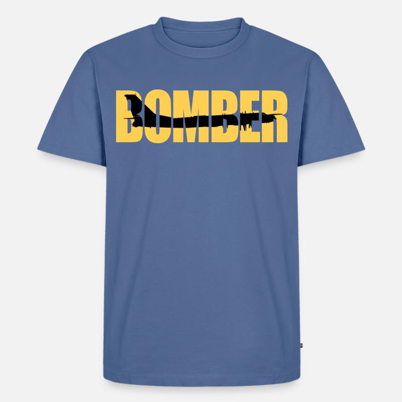 Bomber Tu-95 - Männer Premium Bio T-Shirt - Taubenblau