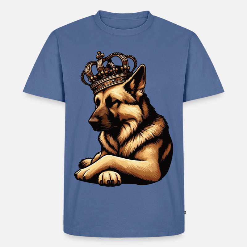 Deutscher Schäferhund Schäferhunde Schäferhunde - Männer Premium Bio T-Shirt - Taubenblau