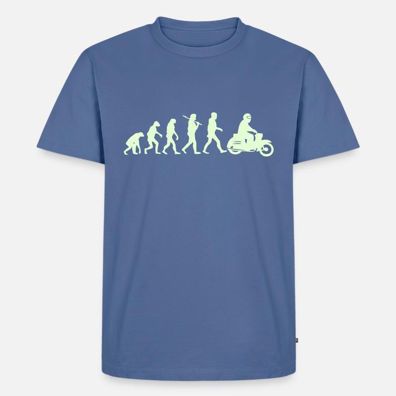 schwalbenevolution - Männer Premium Bio T-Shirt - Taubenblau