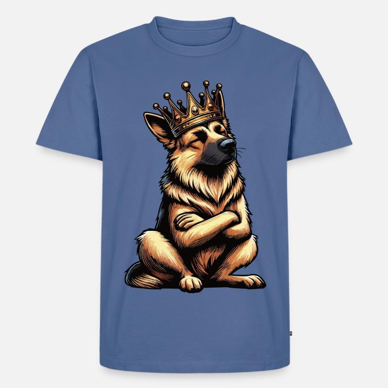 Deutscher Schäferhund Schäferhunde Schäferhunde - Männer Premium Bio T-Shirt - Taubenblau