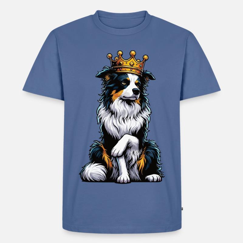 Australian Shepherd Aussie Aussiebesitzer Aussies - Männer Premium Bio T-Shirt - Taubenblau