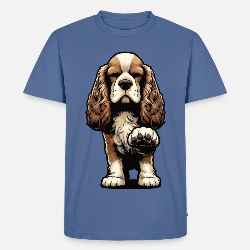 Cocker Spaniel Cockerhund Cocker Spaniel Besitzer - Männer Premium Bio T-Shirt - Taubenblau