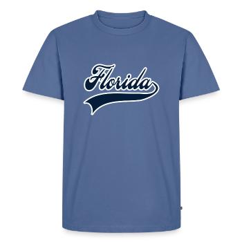 florida white navy - Men's Premium Organic T-Shirt - stone blue - Front - Nico (187cm)