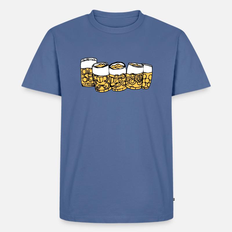 bierkrüge.ai - Männer Premium Bio T-Shirt - Taubenblau