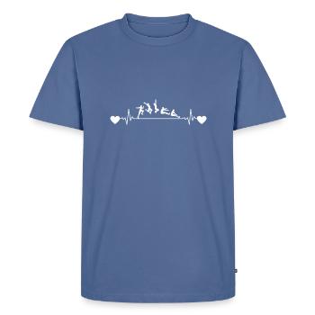 Long Jump ECG Long Jump Triple Jump Instructor - Men's Premium Organic T-Shirt - stone blue - Front - Nico (187cm)