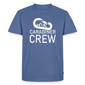 Bouldering Climbing Climbing - Men's Premium Organic T-Shirt - stone blue - Front - Nico (187cm)
