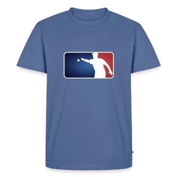 Pétanque Boule Boccia Petanca Major League Style - T-shirt Premium bio Homme - bleu pigeon - Devant - Nico (187cm)