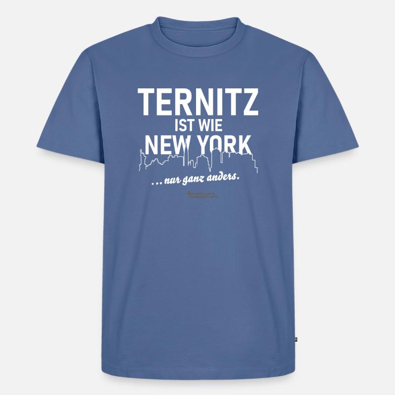 Ternitz - Männer Premium Bio T-Shirt - Taubenblau