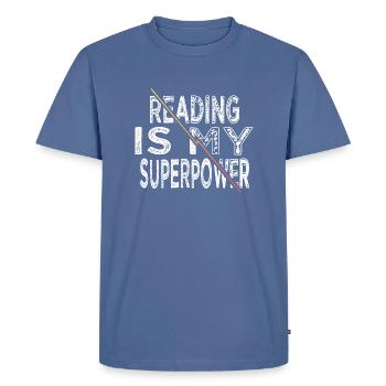 drôles de dictons livre fan book connaisseur - T-shirt Premium bio Homme - bleu pigeon - Devant - Nico (187cm)