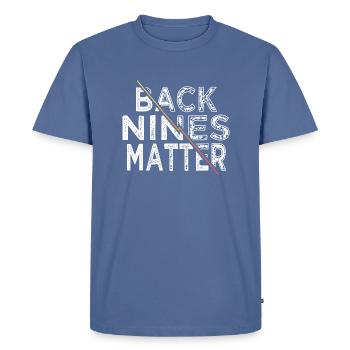 présent drôleCitation de golf Golfclock GolfGirls dictons - T-shirt Premium bio Homme - bleu pigeon - Devant - Nico (187cm)