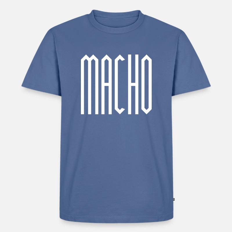 MACHO - Men's Premium Organic T-Shirt - stone blue