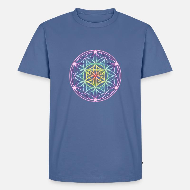 Same des Lebens & Tetrahedron - Männer Premium Bio T-Shirt - Taubenblau