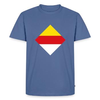 Carinthia - Men's Premium Organic T-Shirt - stone blue - Front - Nico (187cm)