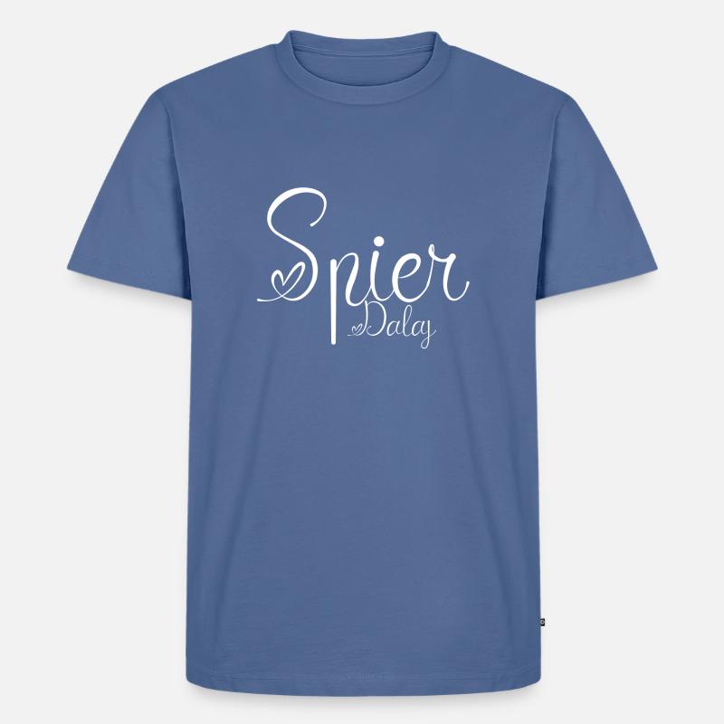 Spirda... Polnischer Text - Männer Premium Bio T-Shirt - Taubenblau