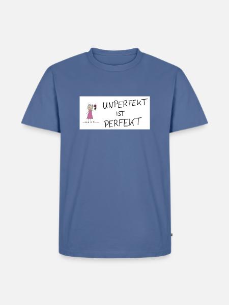 Unperfekt ist Perfekt - Männer Premium Bio T-Shirt - Taubenblau