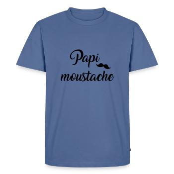 mustache - Men's Premium Organic T-Shirt - stone blue - Front - Nico (187cm)
