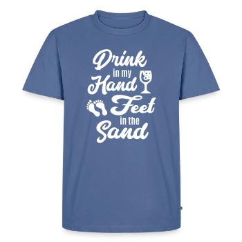 Été soleil plage vacances Beach party cocktail fun - T-shirt Premium bio Homme - bleu pigeon - Devant - Nico (187cm)