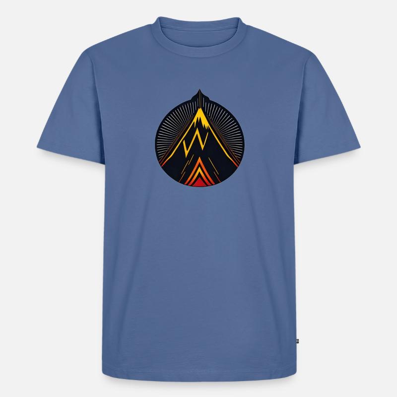 Vulkan logo - Männer Premium Bio T-Shirt - Taubenblau