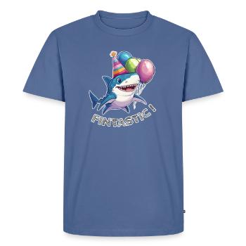 Jaw-some Celebration - Men's Premium Organic T-Shirt - stone blue - Front - Nico (187cm)