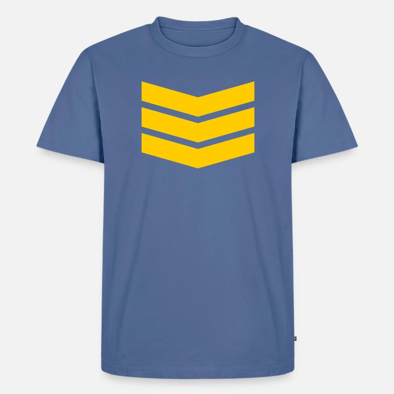 Chevron Stack Bold Pattern - Men's Premium Organic T-Shirt - stone blue