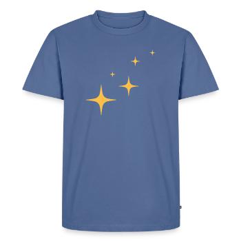 Sparkle - Glitter - Stars - Men's Premium Organic T-Shirt - stone blue - Front - Nico (187cm)