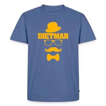Schnauzer Dietmar - Men's Premium Organic T-Shirt - stone blue - Front - Nico (187cm)