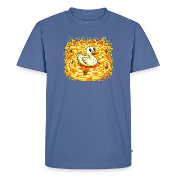 Canard d’Or dans le lac Burning - T-shirt Premium bio Homme - bleu pigeon - Devant - Nico (187cm)