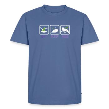Iceland Competition Shirts Vegetarian Tent Ride - Men's Premium Organic T-Shirt - stone blue - Front - Nico (187cm)