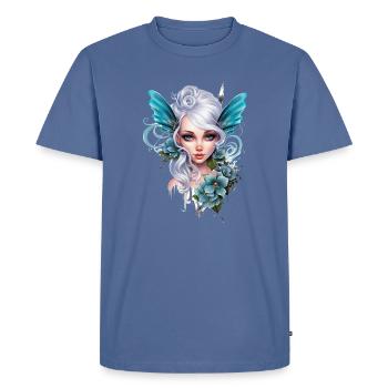Créatures féeriques aux oreilles de papillon – Fantasy - T-shirt Premium bio Homme - bleu pigeon - Devant - Nico (187cm)