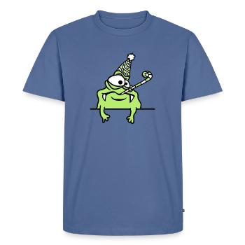 text frame write wall birthday alone - Men's Premium Organic T-Shirt - stone blue - Front - Nico (187cm)