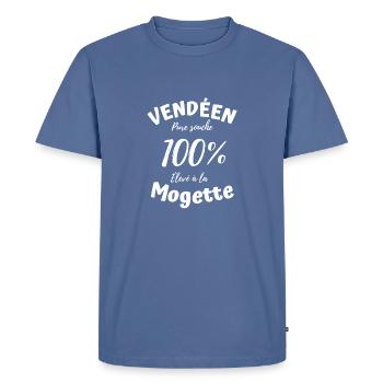 Cadeau Homme Vendéen Vendée Humour Anniversaire - T-shirt Premium bio Homme - bleu pigeon - Devant - Nico (187cm)