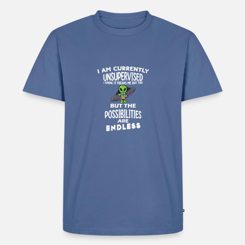 I am currently unsupervised - Männer Premium Bio T-Shirt - Taubenblau
