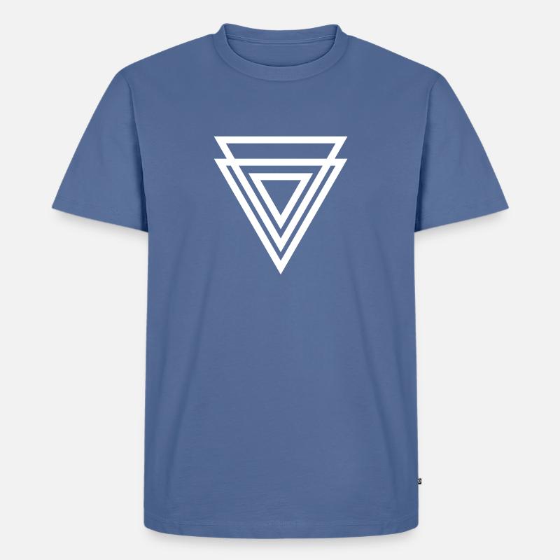 Hipster Triangle - Männer Premium Bio T-Shirt - Taubenblau