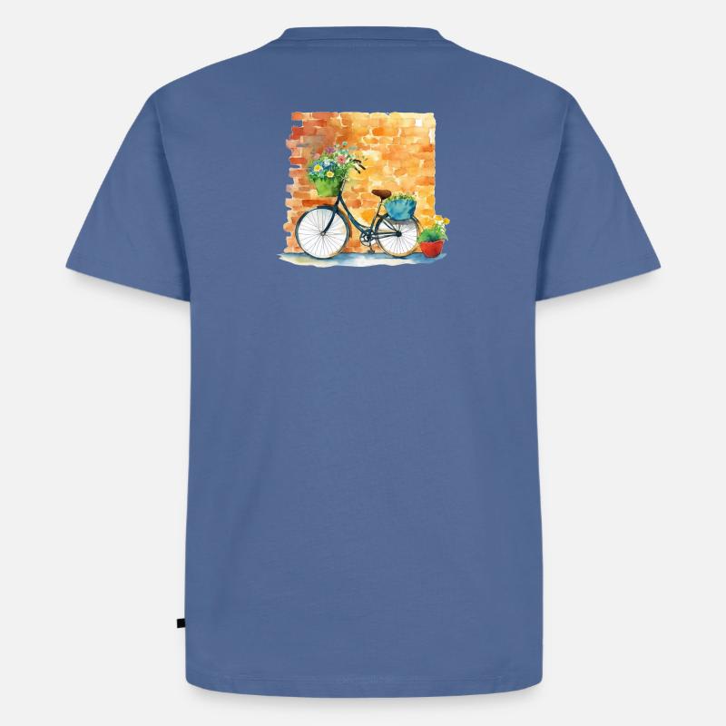 Fahrrad - Männer Premium Bio T-Shirt - Taubenblau
