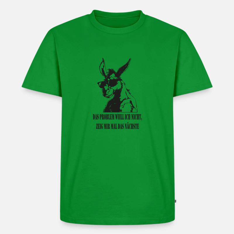 Problem will ich nicht schwarz - Männer Premium Bio T-Shirt - Grün