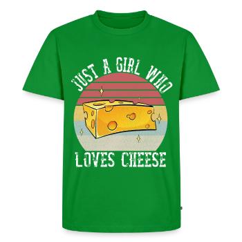 Juste une fille qui aime Cheese Shirt Cheese Lover - T-shirt Premium bio Homme - vert - Devant - Nico (187cm)
