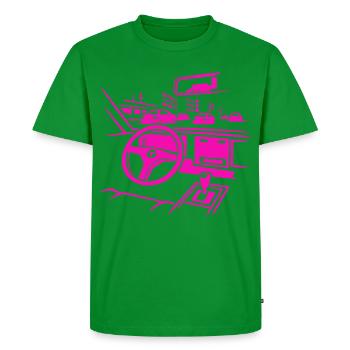 Neon Car Cockpit - Men's Premium Organic T-Shirt - green - Front - Nico (187cm)