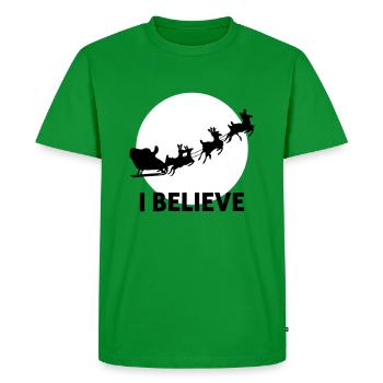 I Believe In Santa Claus - T-shirt Premium bio Homme - vert - Devant - Nico (187cm)