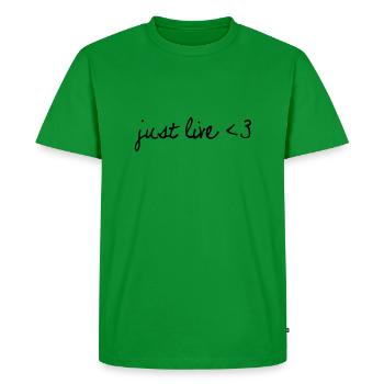 Just Live - T-shirt Premium bio Homme - vert - Devant - Nico (187cm)